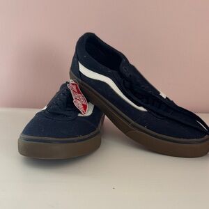 Vans Men's Dark Blue and White Sneakers